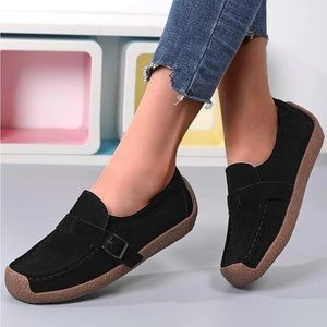 Black loafers